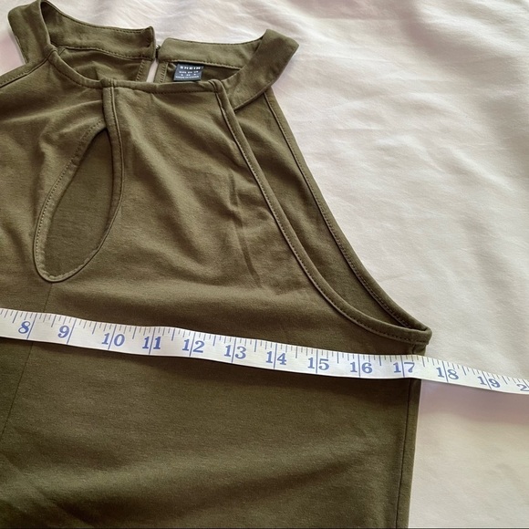 Shein Size Small Dark green Flowy Dress Sleeveless - Picture 7 of 11